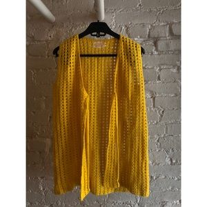 Vintage Yellow Tie Vest